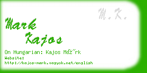 mark kajos business card